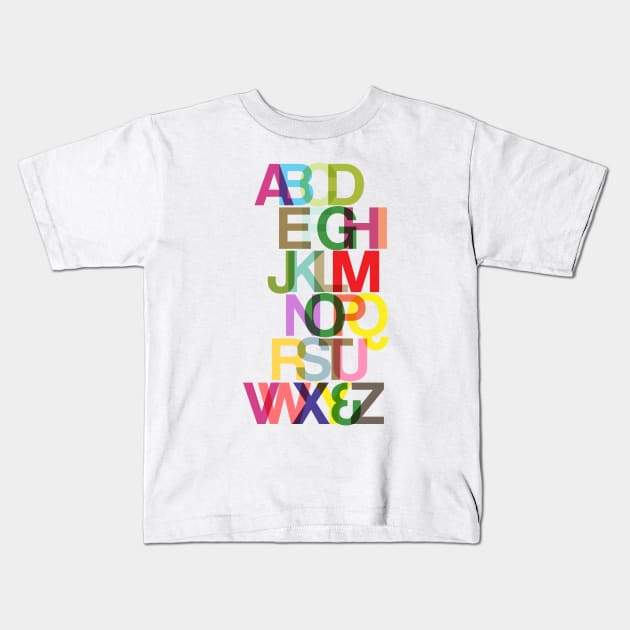 ALPHABET MINIMALIST Kids T-Shirt by Trangle Imagi